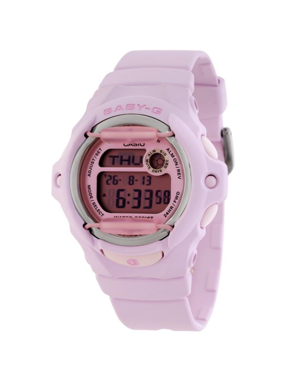 NWT Casio Baby-G Alarm World Time Quartz Digital Pink Dial Ladies Watch